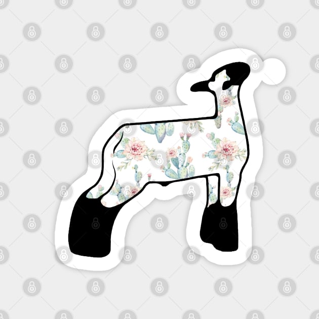 Watercolor Cactus Market Wether Lamb Silhouette 1 - NOT FOR RESALE WITHOUT PERMISSION Sticker by l-oh